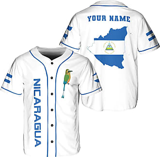  AOVL Personalized Nicaragua Baseball Jersey Shirt Nicaraguan  Camisas Shirts Nicaragua Baseball Shirt Nicaragua Jersey for Men (Nicaragua