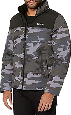 Qiangjinjiu Mens Thicken Coat Quilted Winter Camouflage Full-Zip Hood Down Jacket