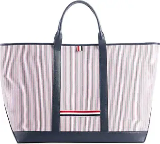 Thom Browne pebbled-leather Duet tote - Blue