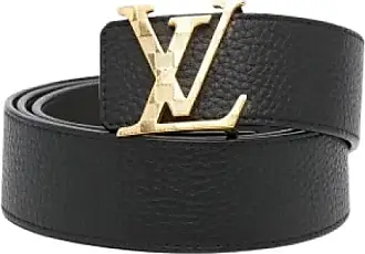 Cintura reversibile Louis Vuitton LV Initiales in pelle nera Nero