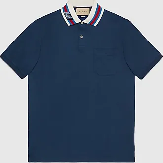 GUCCI Panelled Cotton-Jersey and Logo-Jacquard Silk-Blend Polo