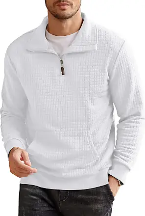 White Quarter-Zip Sweatshirts for Men