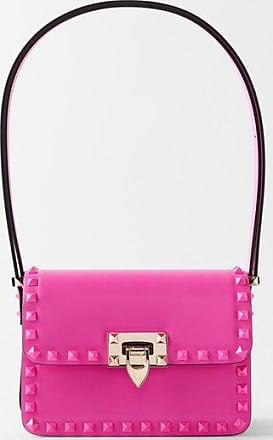 Valentino Garavani Women's Small Locò Shoulder Bag with Rhinestones - Pink - Shoulder Bags