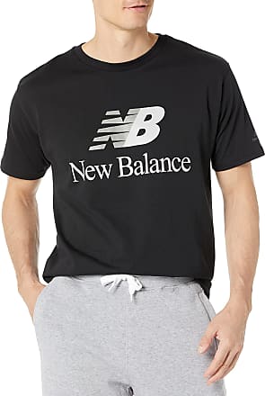 Damen Herren Bekleidung Herren T-Shirts Kurzarm T-Shirts New Balance NB Hoops Essentials Fundamental T-Shirt in Schwarz für Herren 