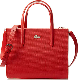 lacoste red tote bag