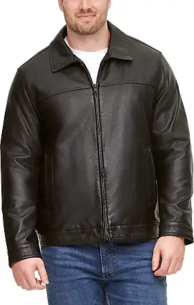 Vintage Black TOMMY HILFIGER Leather Motorcycle Jacket Med Fits
