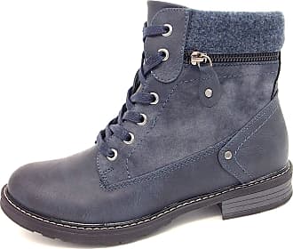 ladies flat navy ankle boots