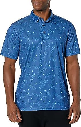 HUK Men's Standard Pursuit Pattern, Performance Short Sleeve Polo