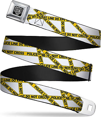 Buckle-Down Seatbelt Belt Square Lines White//Black 1.0 Wide 20-36 Inches in Length