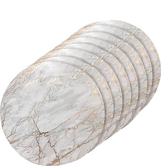 Rose Gold 4 x 4'' x 4'' Dainty Home Marble Cork Coaster Set of 4 