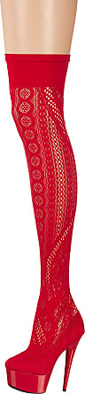 red thigh high boots size 12