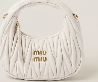 Miu Miu Sassy matelassé shoulder bag, White