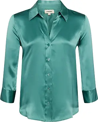 L'AGENCE Bianca silk-satin blouse