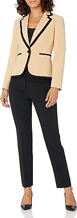 Le Suit Womens Petite Crepe 2 Button JKT Notch Collar Pant Suit 