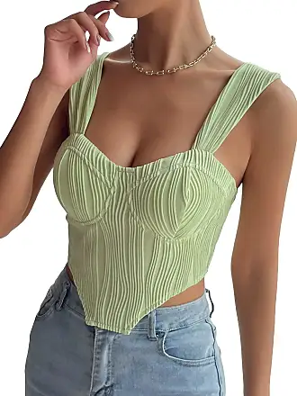 Summer Camis Women Crop Top Sleeveless Shirt, hot and Neck low