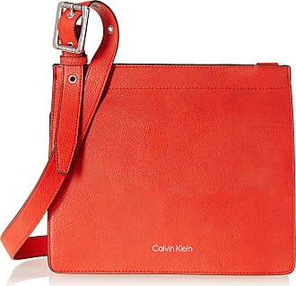 Calvin+Klein+Hayden+Saffiano+Leather+Chain+Crossbody+Bag+Marigold for sale  online