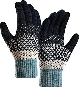 Generic Winter Warm Kids Gloves Children Stretch Mittens Boys Girls Full Finger Gloves Khaki 