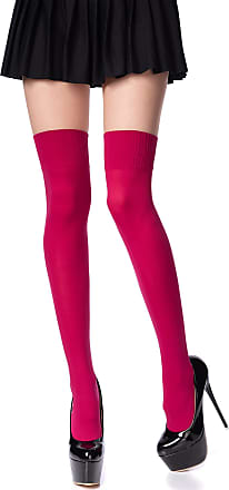 Two Sizes Gabriella Cruze Ladies Black Stockings with Red or White Seam Line 335 
