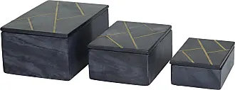 YBM Home Tissue Paper Box Made of Black W/ Gold Elegant Marble Printing,  1237 