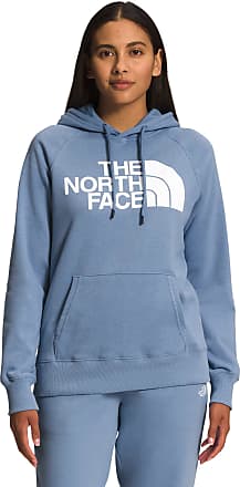 blue and orange north face hoodie