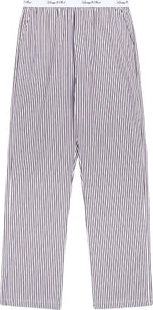 SPORTY & RICH Vendome striped cotton-poplin pajama pants