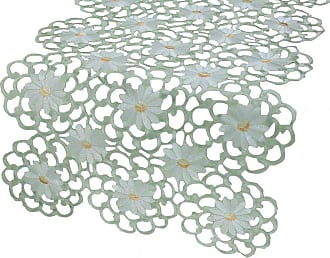 Beige 15 by 34-Inch Xia Home Fashions XD17104 Delicate Daisy Embroidered Cutwork Table Runner 