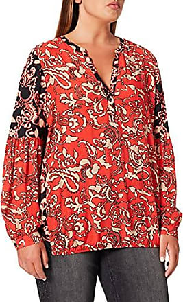 SAMOON Damen Bluse mit Multicolor-Streifen Bluse Freizeit Sommer V-Ausschnitt