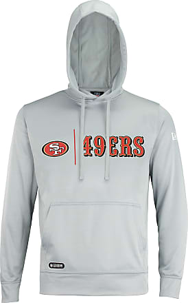 New Era NFL Mens Cool Grey Gametime Pullover Performance Hoodie, Pro Football Sweatshirt, Buffalo Bills, Small