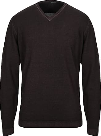 Alpha Studio Wolle Pullover in Schwarz für Herren Herren Bekleidung Pullover und Strickware Rundhals Pullover 
