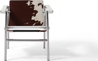 Tripod 36 Leather Chair, Walnut/Black, Brown & White Cowhide