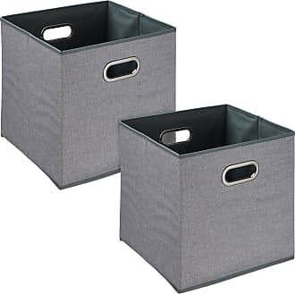 Aufbewahrungsbox Kunststoff faltbar grau 50 x 33 cm Klappbox