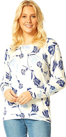 Ladies Smart Casual Office Work Jumper Everyday Sweater Lounge Oversized Jersey Sweatshirt Comfy Pullover Roman Originals Womens Daisy Floral Embroidered Jumper 