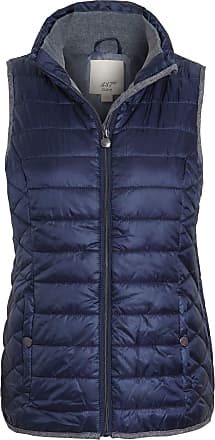 shelikes Womens Ladies Fur Hood Body Warmer Quilted Padded Navy Black Wine Gilet Size 