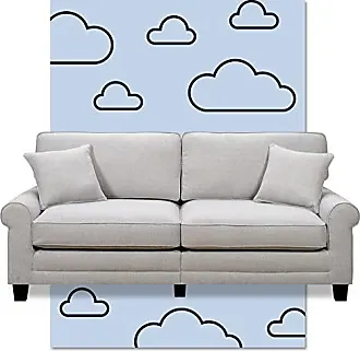 Serta Copenhagen 78 Sofa - Pillowed Back Cushions and Rounded Arms,  Durable Modern Upholstered Fabric - Gray