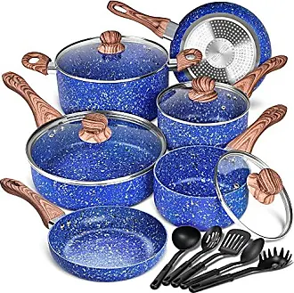 MICHELANGELO Pots and Pans Set Nonstick, Pro. Series Nonstick Hard Anodized  Cookware Sets with Stone Interior, Stone Pots and Pans with Straining Lid &  Pour Spout, Kithcen Cookware Sets 10Pcs 