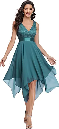Plus Size Chic Chiffon Bridesmaid Dress with Asymmetrical Hemline -  Ever-Pretty US