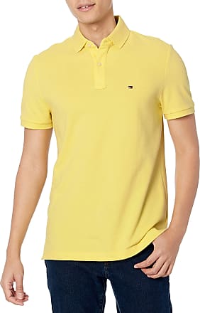 New Tommy Hilfiger Men's XL Yellow Iris Custom Fit S/S Ivy Polo Shirt