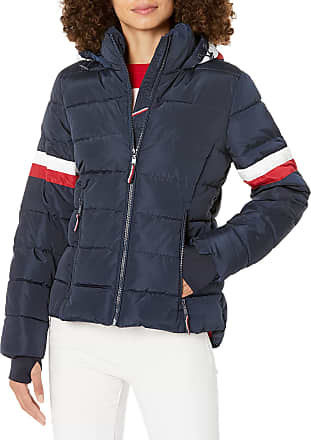 TOMMY HILFIGER NEW Women's Black Zip-Up Puffer Sweater Jacket Top 1X TEDO 