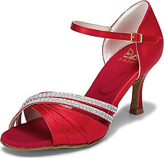 Sandales Femme Jia Jia 20524 avec talon évasé en satin avec strass chaussures de danse latine 
