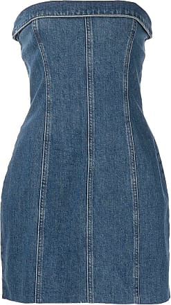 Reformation Madilyn strapless denim dress - women - Cotton - 10 - Blue