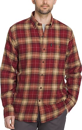 G.H Bass Mens Fireside Long Sleeve Lightweight Flannel Button Down Shirt 