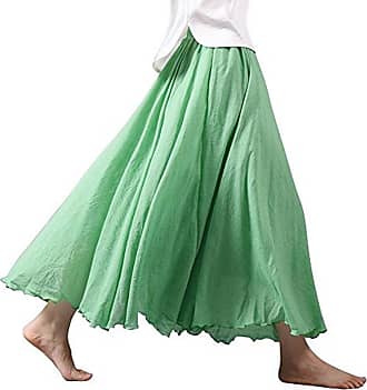 womens green maxi skirts