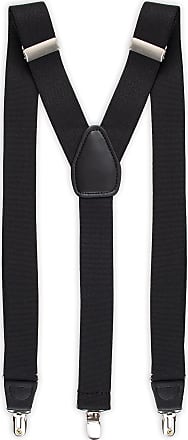 New Y back Men's Vesuvio Napoli Suspenders Braces clip on party Black White Dots 