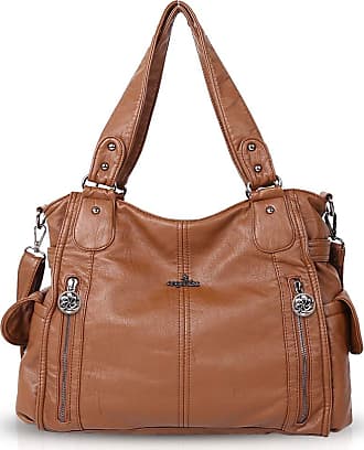 NICOLE & DORIS Ladies Tote Bag Handbag Hobes and Shoulder Bag Women Messenger Brown 