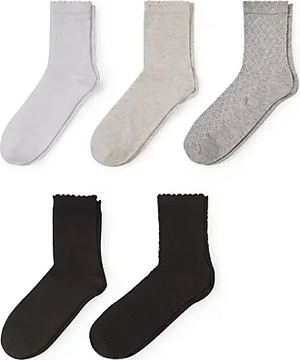 Pack de 4 pares de calcetines blancos altos con rayas negras de Topman