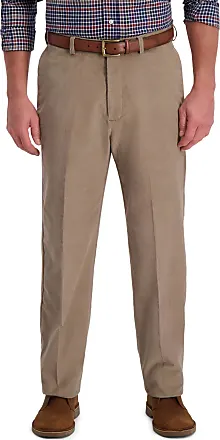  Haggar Mens Stretch Corduroy Expandable Waist Classic Fit  Flat Front Pants