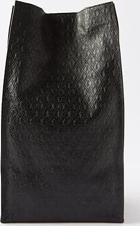 Saint Laurent Men's Logo-Debossed Leather Tote Bag
