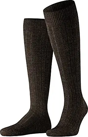3 paires homme fines chaud tres longue hautes laine chaussettes en gris /  marron