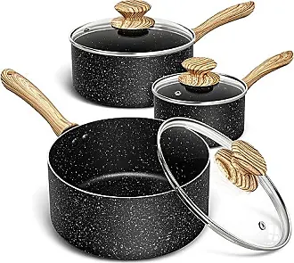 MICHELANGELO Pots and Pans Set Nonstick, 15 Pcs Kitchen Cookware Sets with  Porcelain Enamel Exterior and Nonstick Granite-derived Coating, Enamel