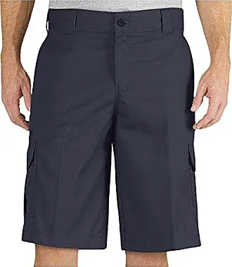 Dickies Men's Flex Regular Fit Plaid Flat Front 11in Shorts, Charcoal at   Men's Clothing store